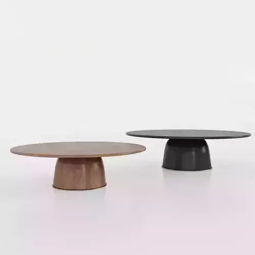 Set of 2 contemporary style coffee tables 3D model