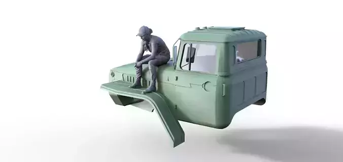 Figure Charlotte typ I  for ship model railway diorama 3D print model