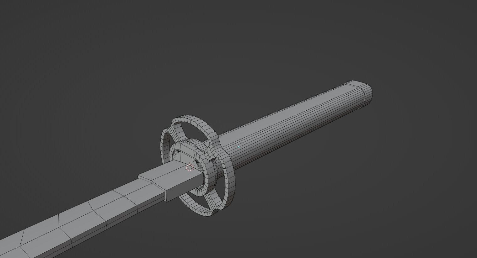 katana samurai sword Low-poly 3D model_9