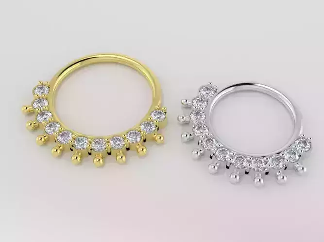 Set Piercing Inca Daith Helix Septo AR-34 three sizes  3D print model