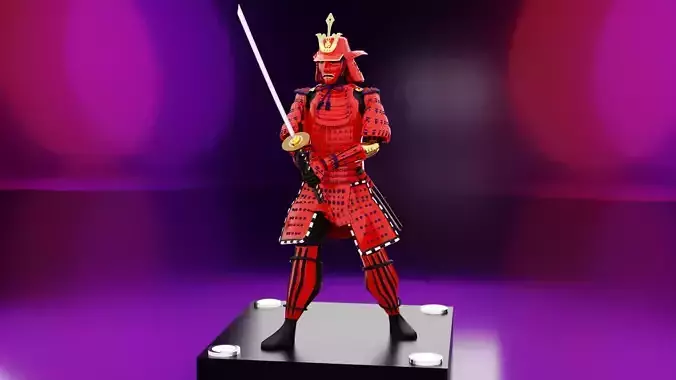Red Iyozane Samurai