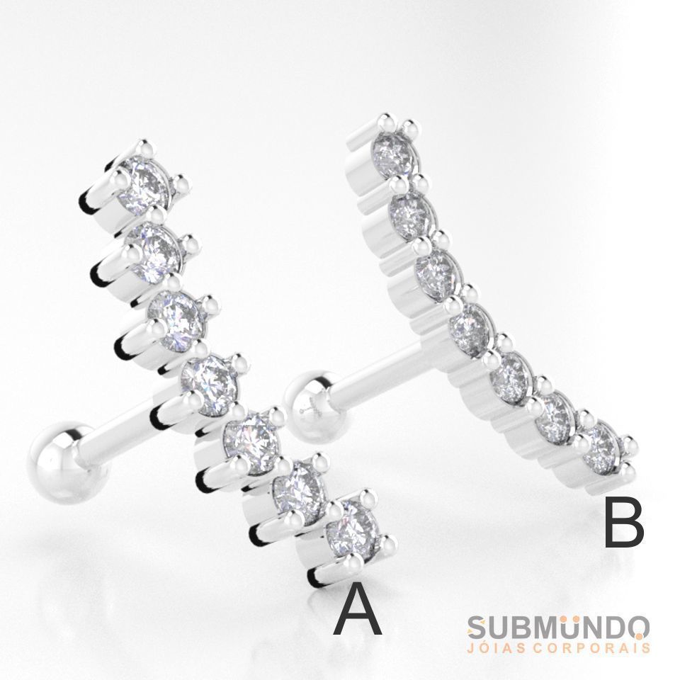 Piercing Cluster seven stone Pac 2 models Exclusive Helix Ear 3D print model_7