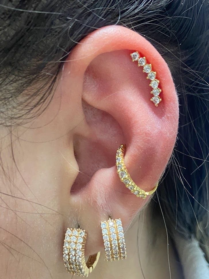 Piercing Cluster seven stone Pac 2 models Exclusive Helix Ear 3D print model_1