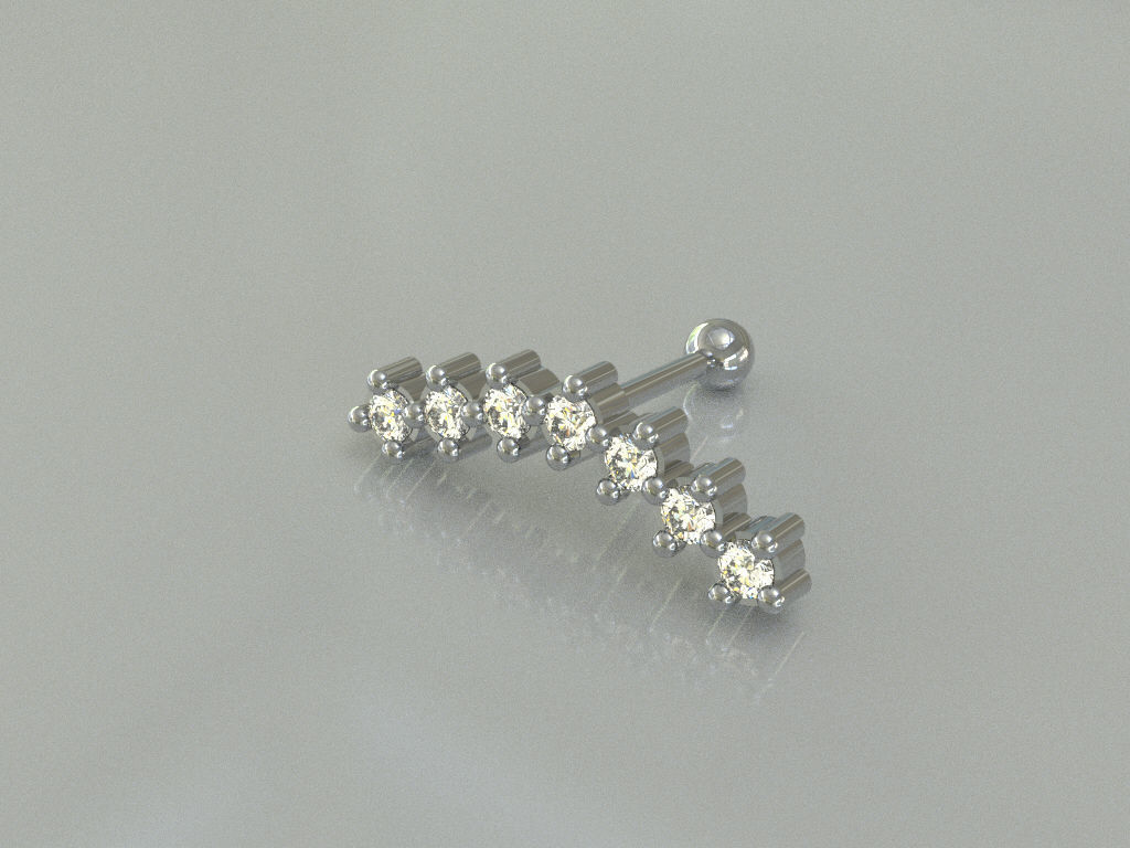 Piercing Cluster seven stone Pac 2 models Exclusive Helix Ear 3D print model_9