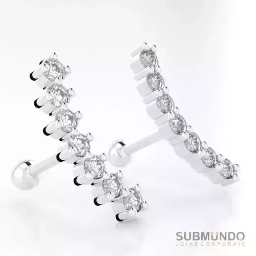 Piercing Cluster seven stone Pac 2 models Exclusive Helix Ear