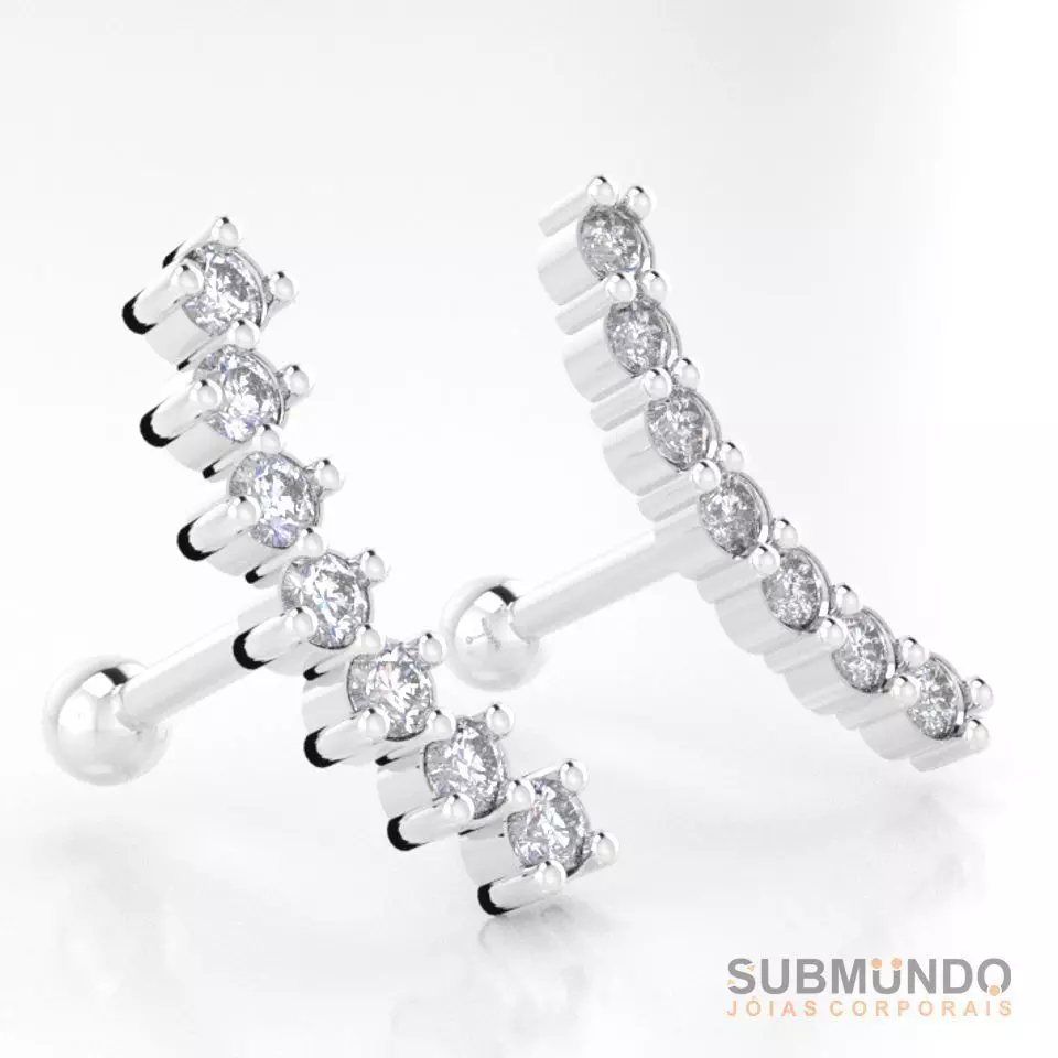 Piercing Cluster seven stone Pac 2 models Exclusive Helix Ear 3D print model_0