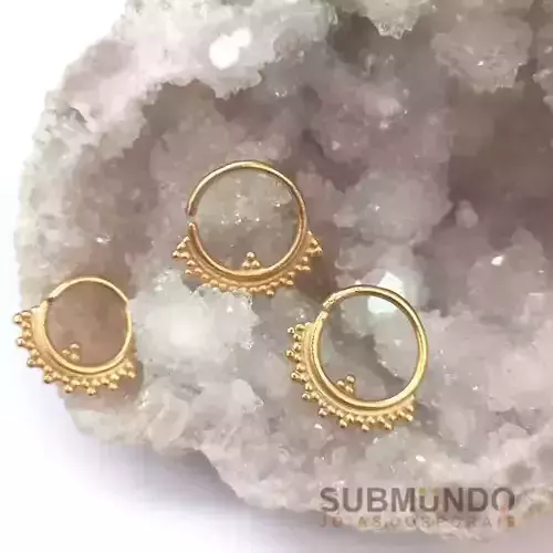 Set Piercing three sizes IND-03 Helix daith Septum nose hook