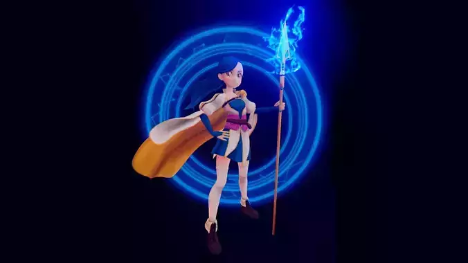 Fantasy girl anime style for games Vtuber or VRChat