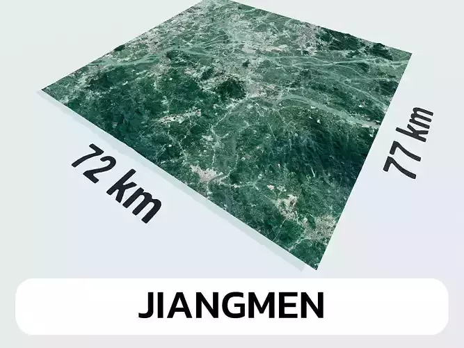 Jiangmen China City Landscape 3D Model