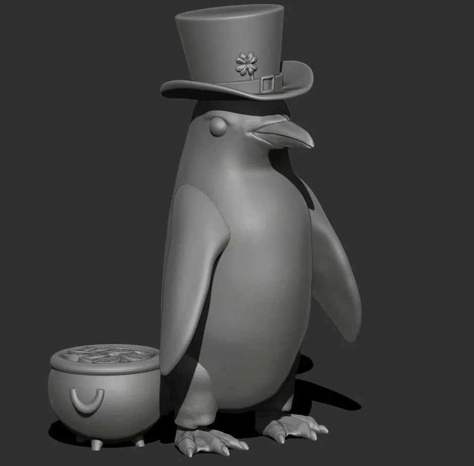 Saint Patricks Day Penguin 3D print model_0