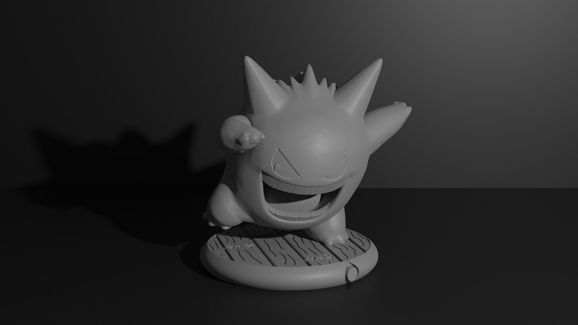 Gengar pokemon 3D print model 3D print model_11