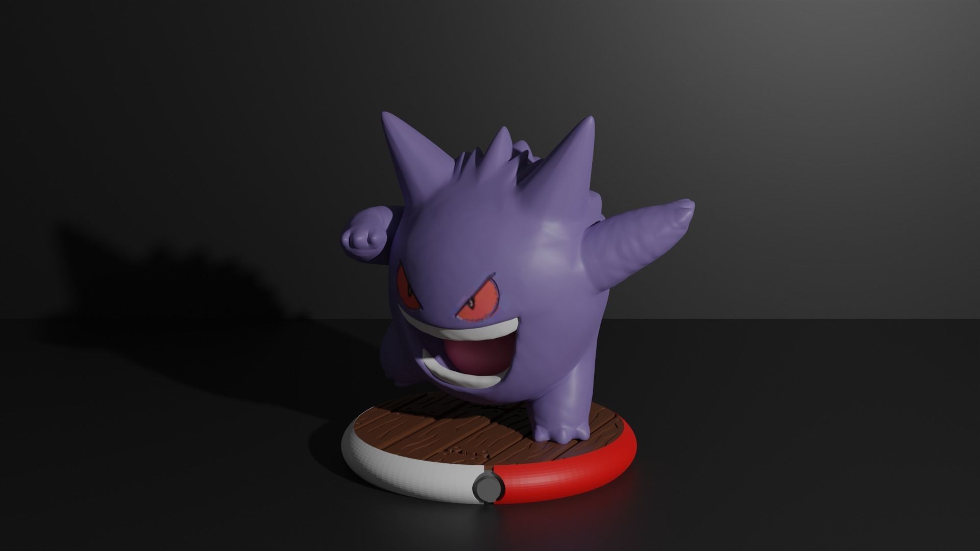 Gengar pokemon 3D print model 3D print model_4