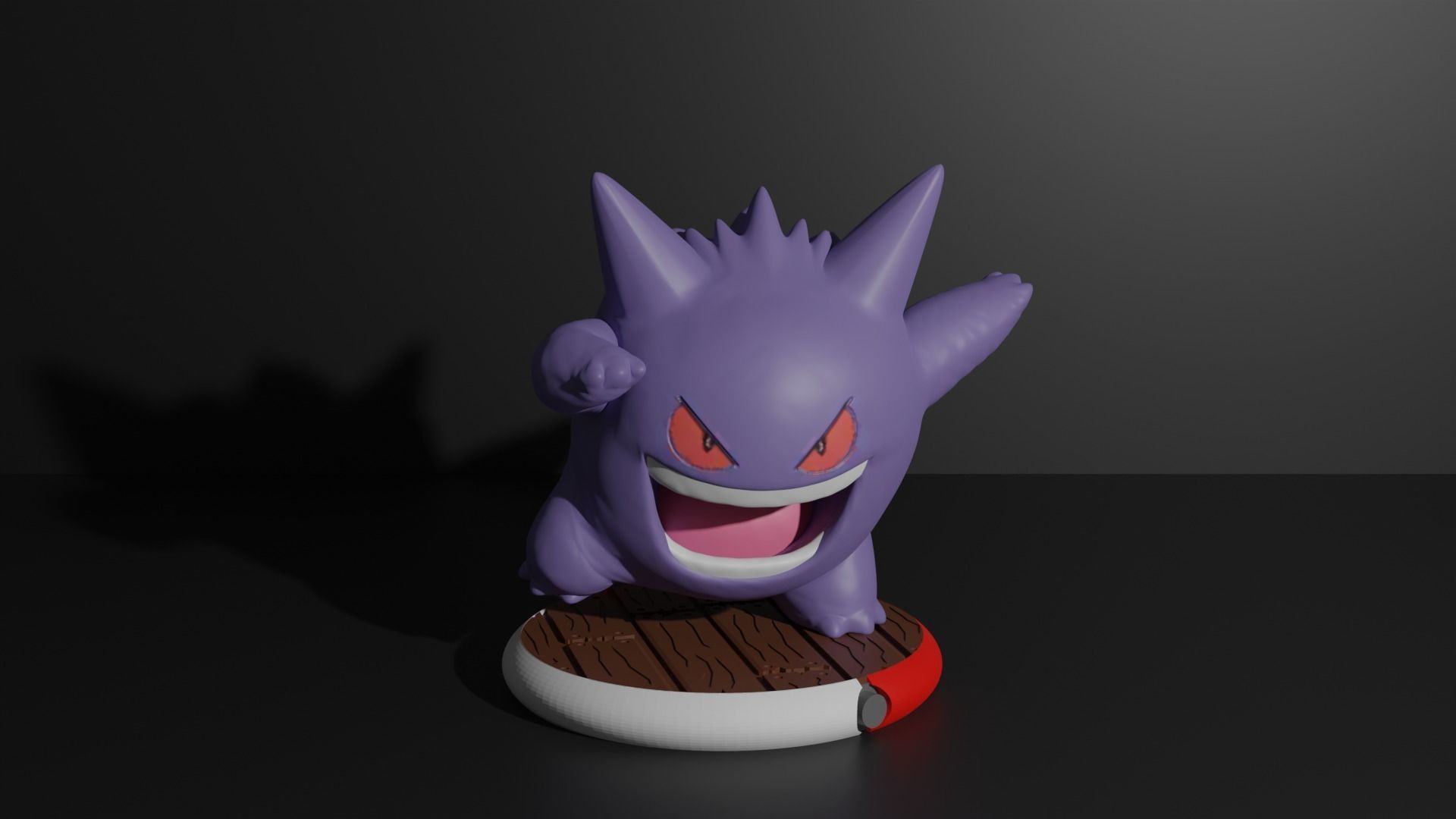 Gengar pokemon 3D print model 3D print model_5