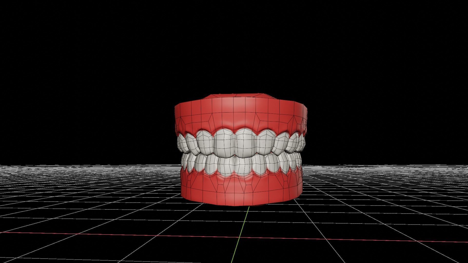 Teeth and Tongue model for Low and Mid poly Characters Low-poly 3D model_7