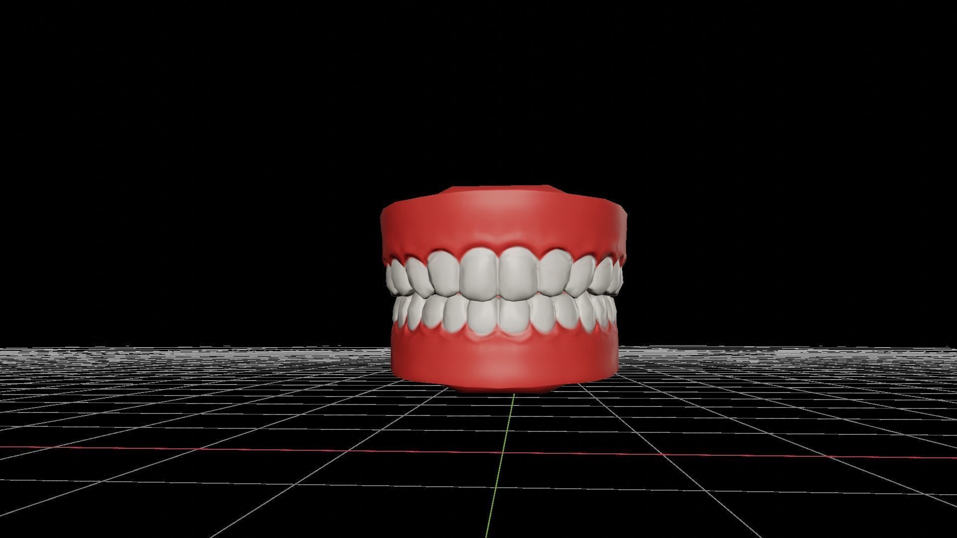 Teeth and Tongue model for Low and Mid poly Characters Low-poly 3D model_3