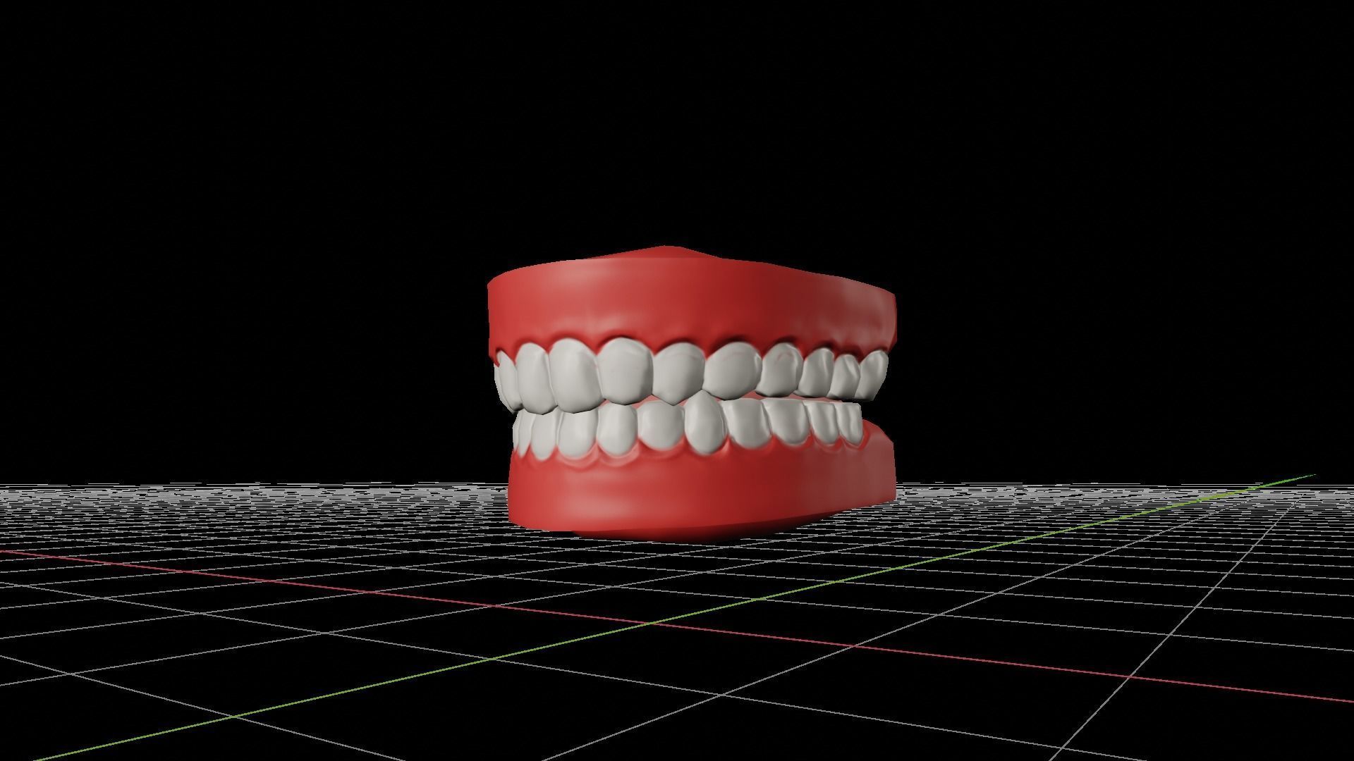 Teeth and Tongue model for Low and Mid poly Characters Low-poly 3D model_4