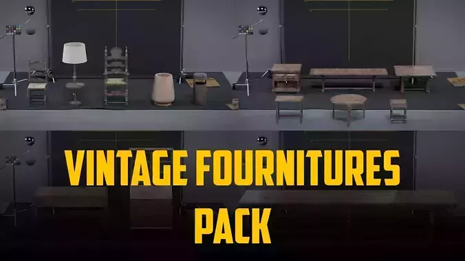 Vintage Fourniture  Collection 3D model