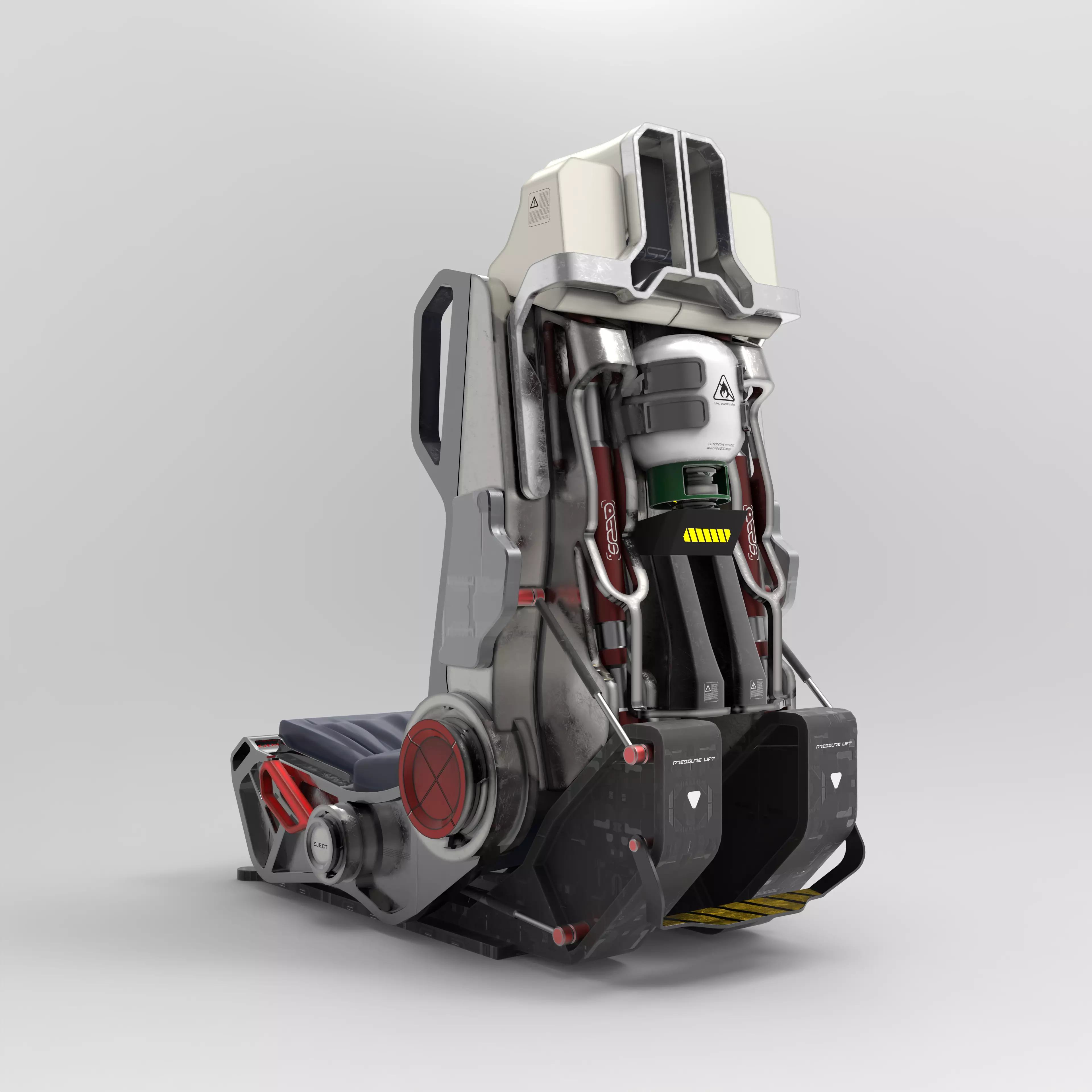 Ejecting Aircraft Seat 3D model_0