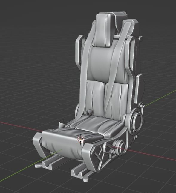 Ejecting Aircraft Seat 3D model_6