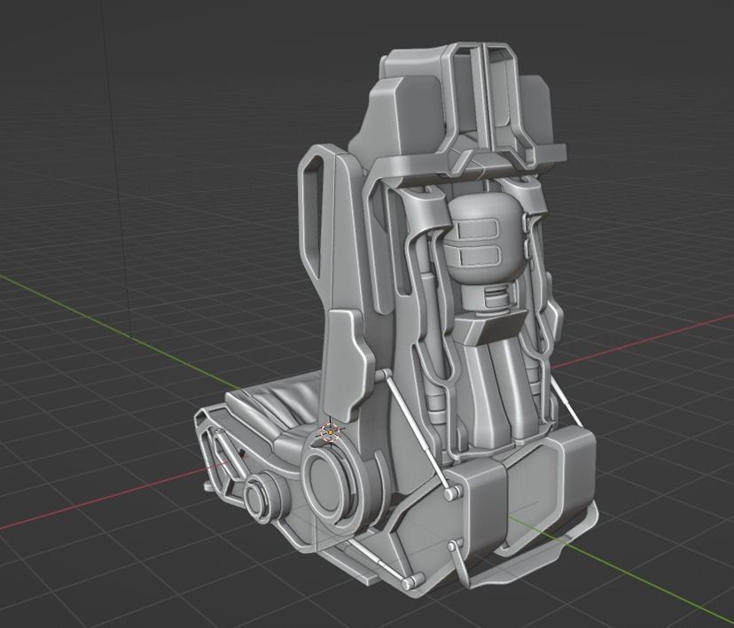 Ejecting Aircraft Seat 3D model_5