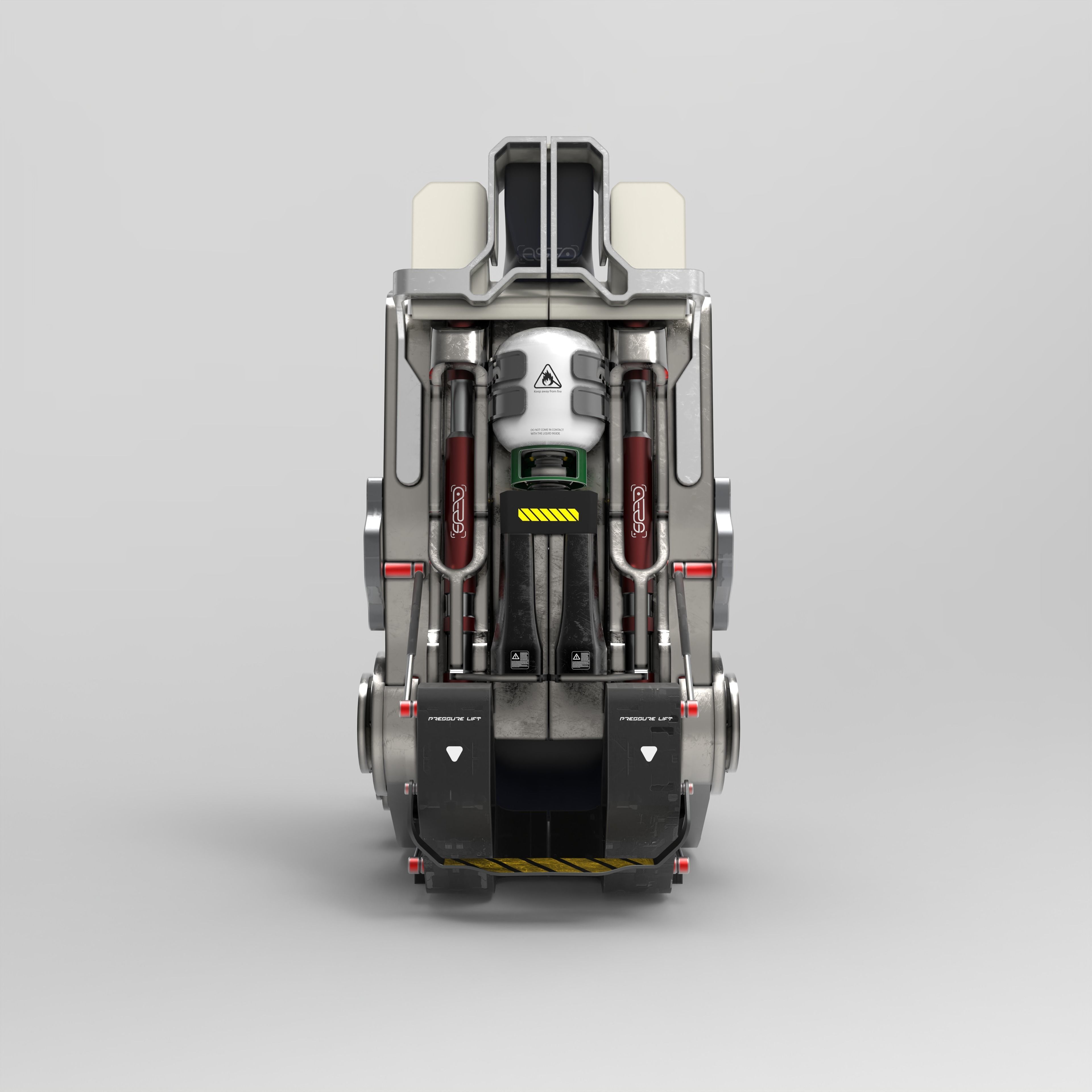 Ejecting Aircraft Seat 3D model_2