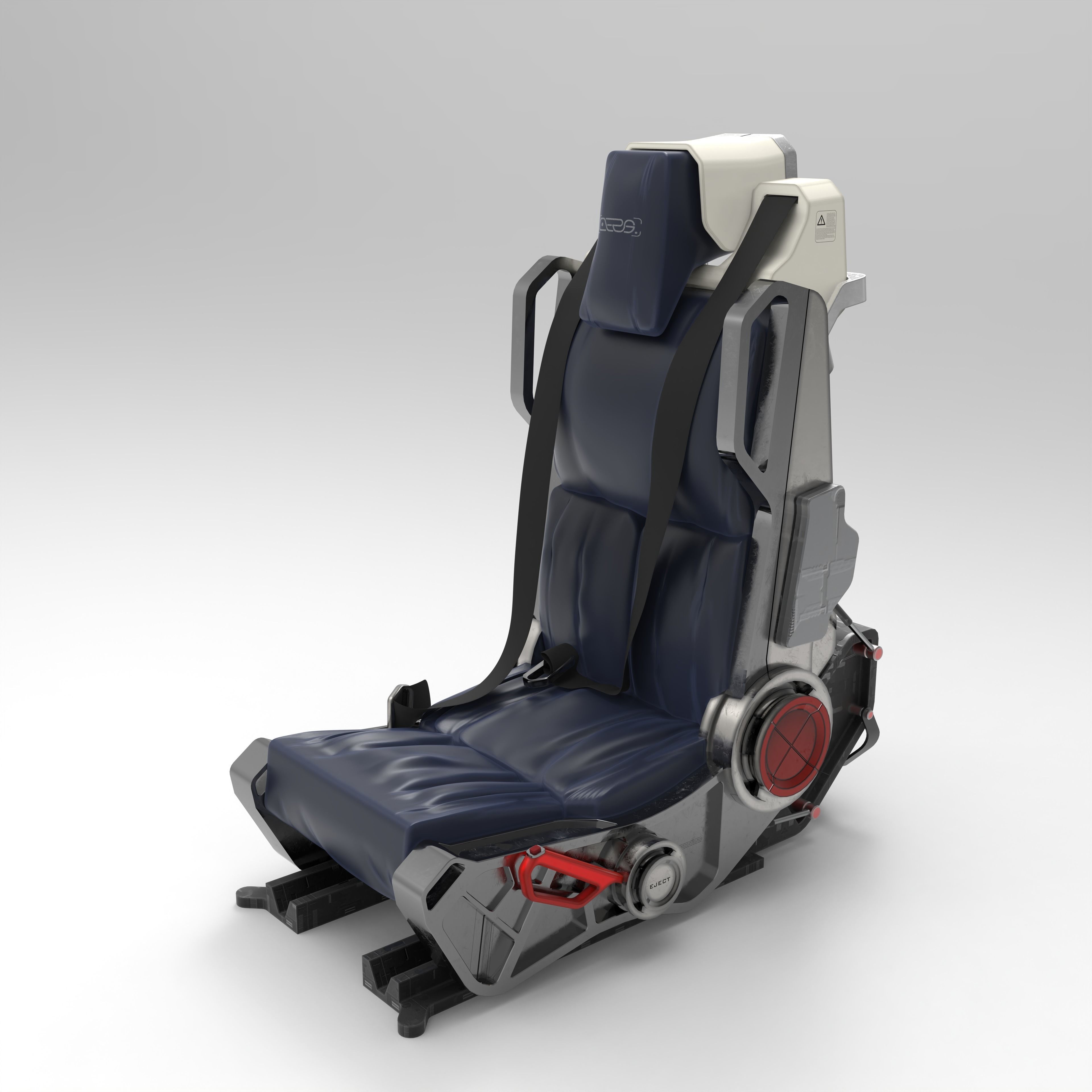 Ejecting Aircraft Seat 3D model_1