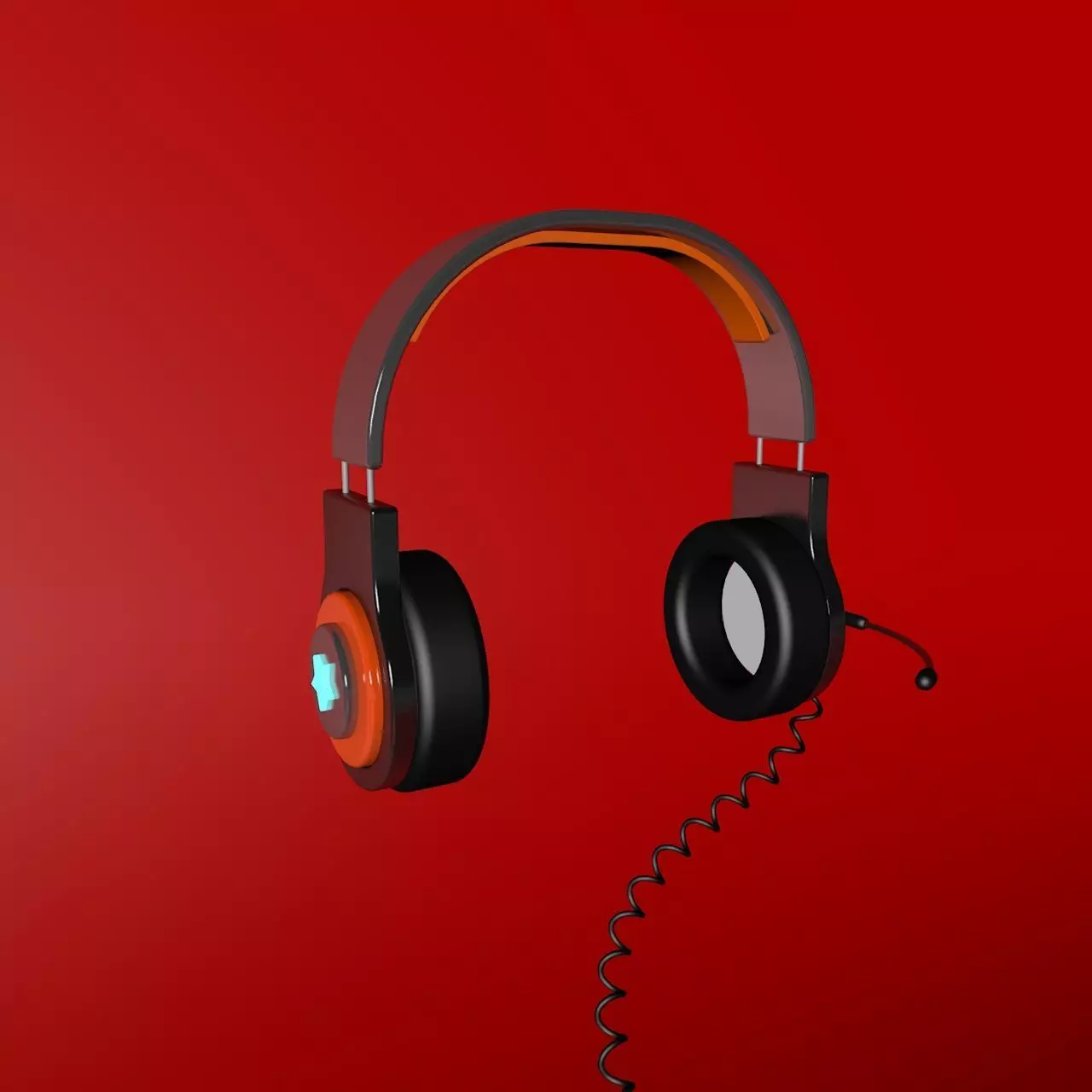 Audio headphone 3D print model