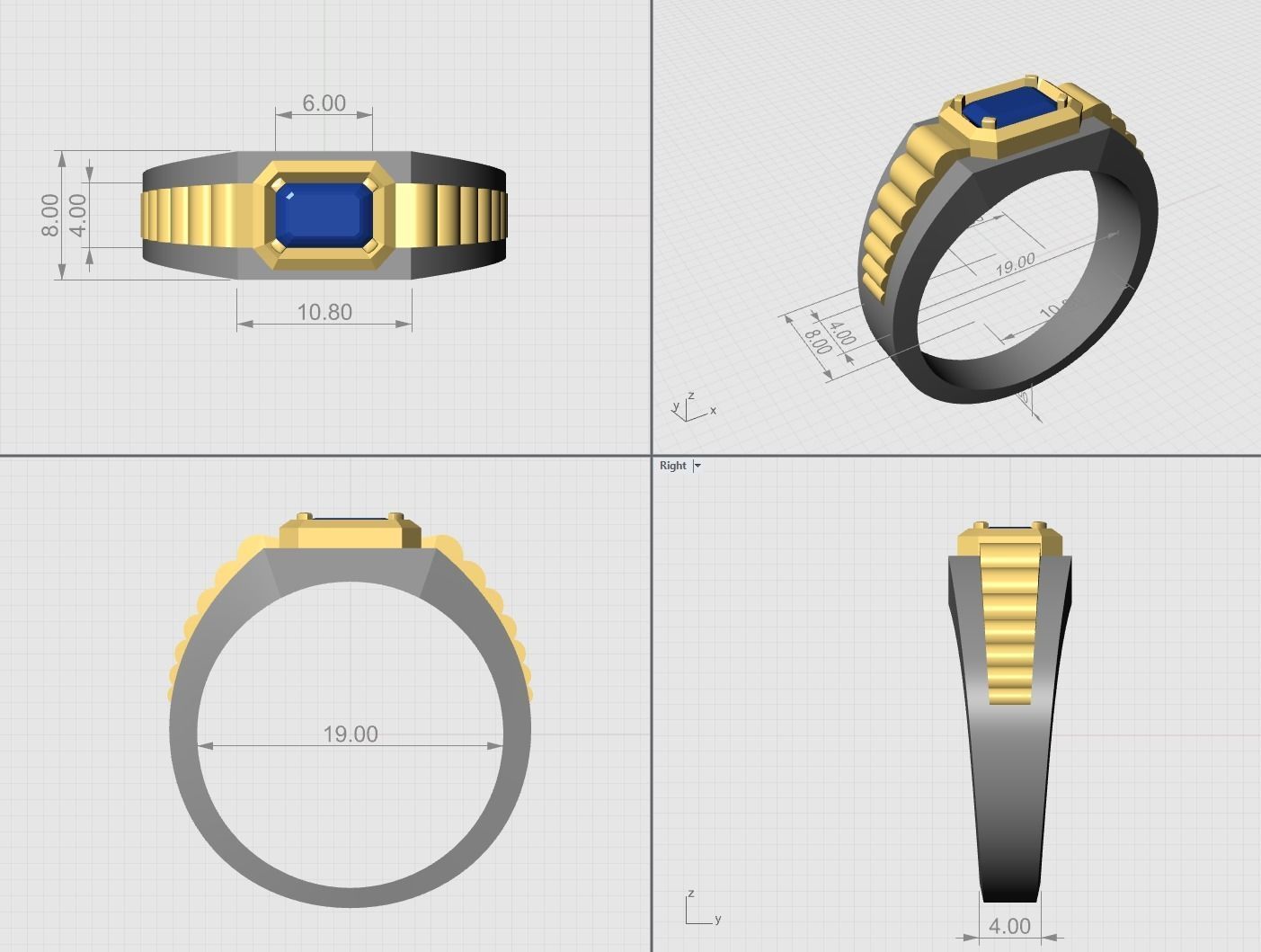 Ring MR 22-2 3D print model_4