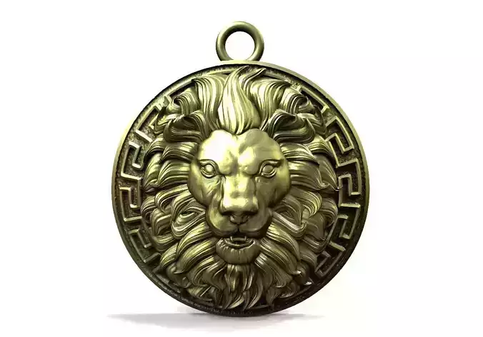 Lion head pendant  3D print model
