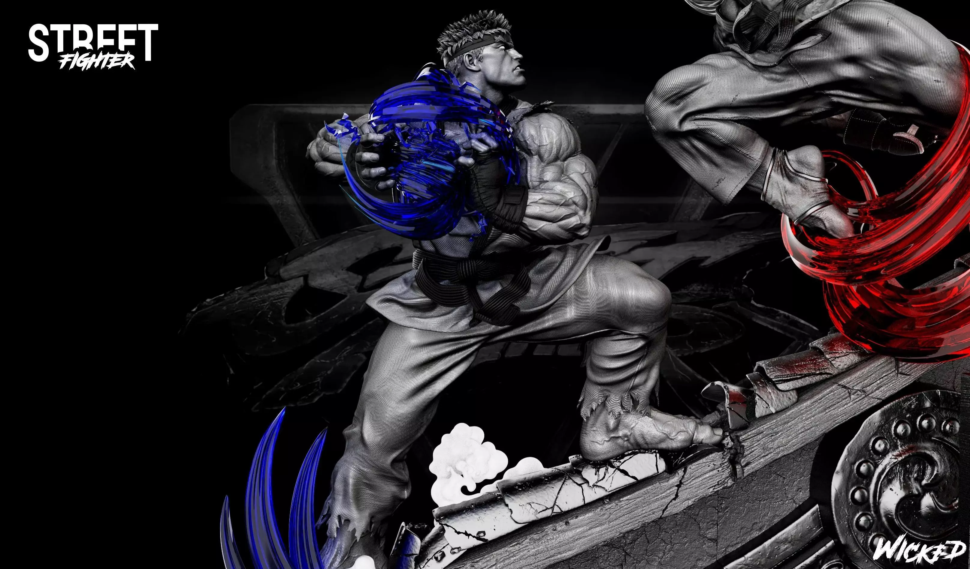 Wicked Video Game Ryu Sculpture ready for 3d printing 3D print model_0