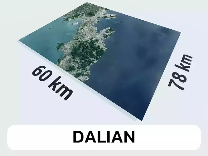 Dalian China City Landscape 3D Model