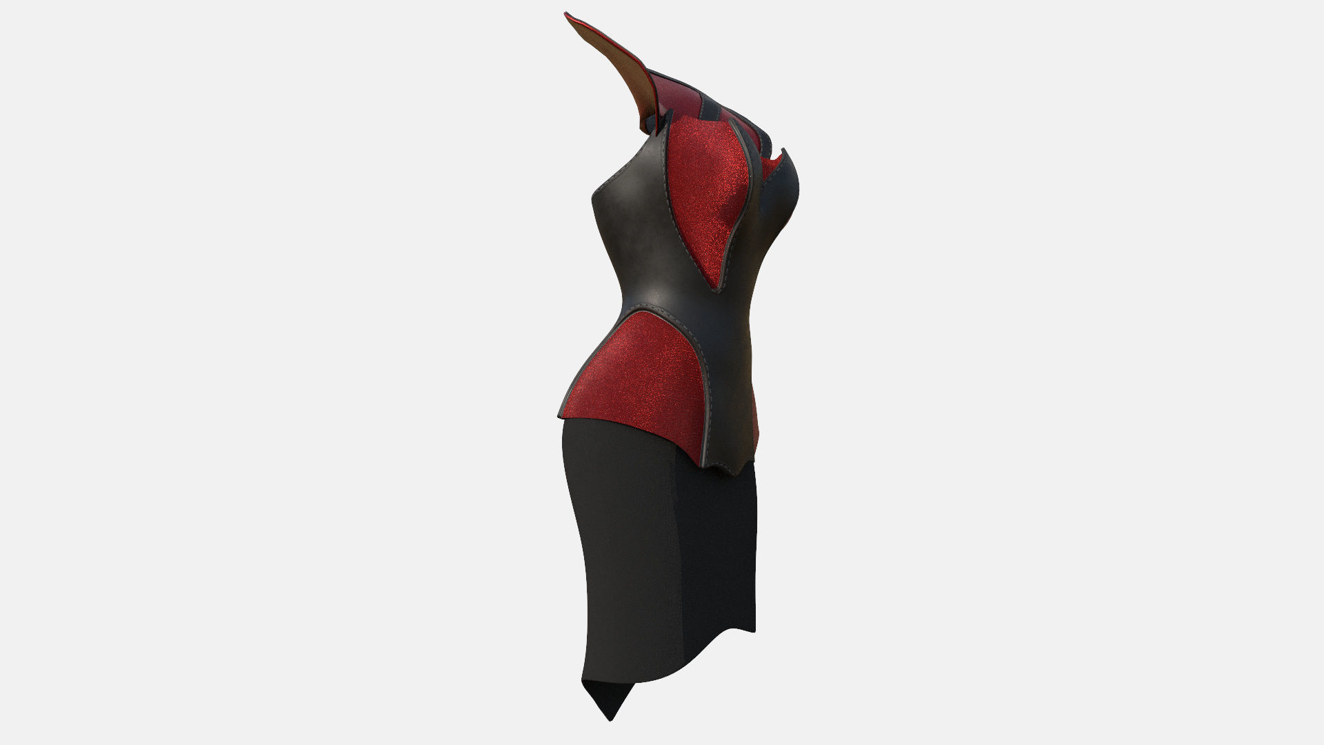 Female Dress Low-poly 3D model_7