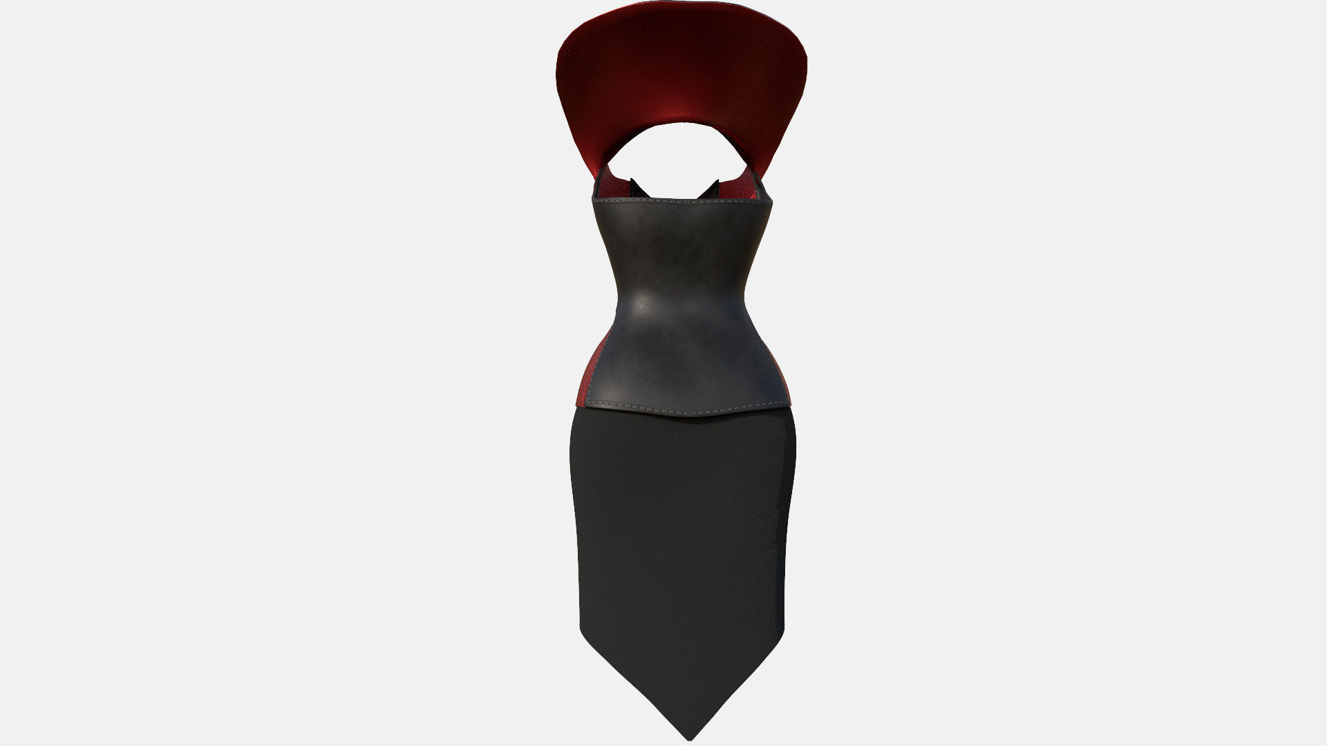 Female Dress Low-poly 3D model_5