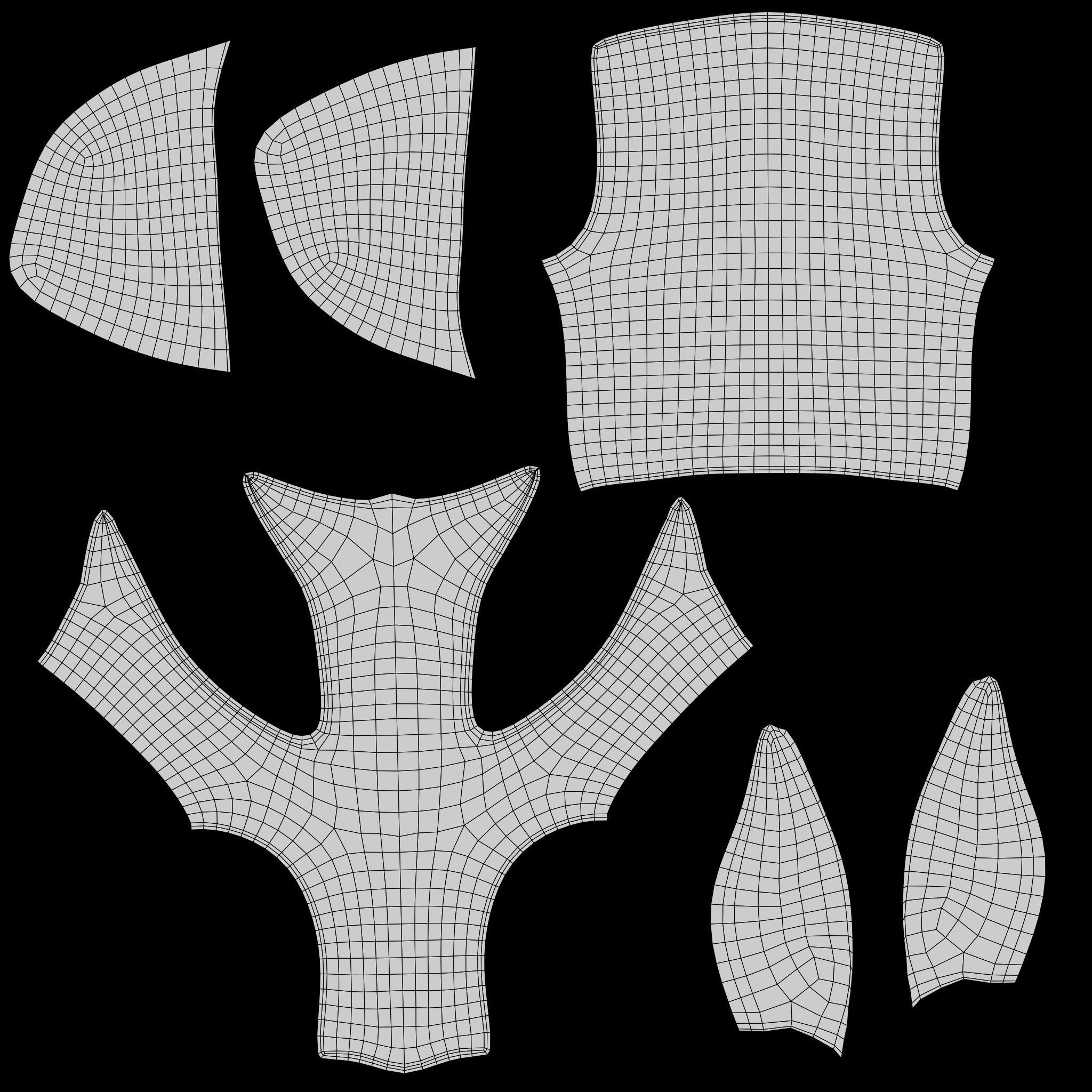 Female Dress Low-poly 3D model_10