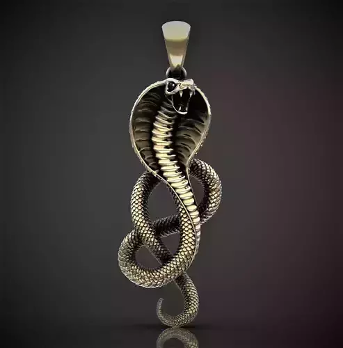cobra snake pendant 3D print model