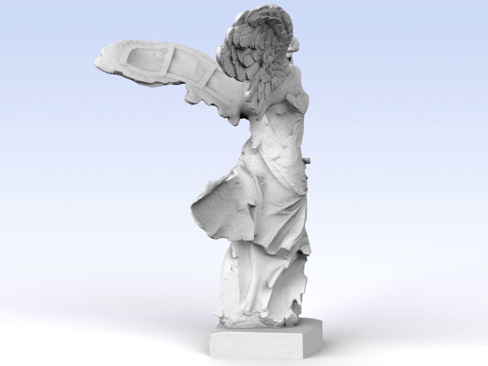 Winged Victory of Samothrace with a head 3D print model_10