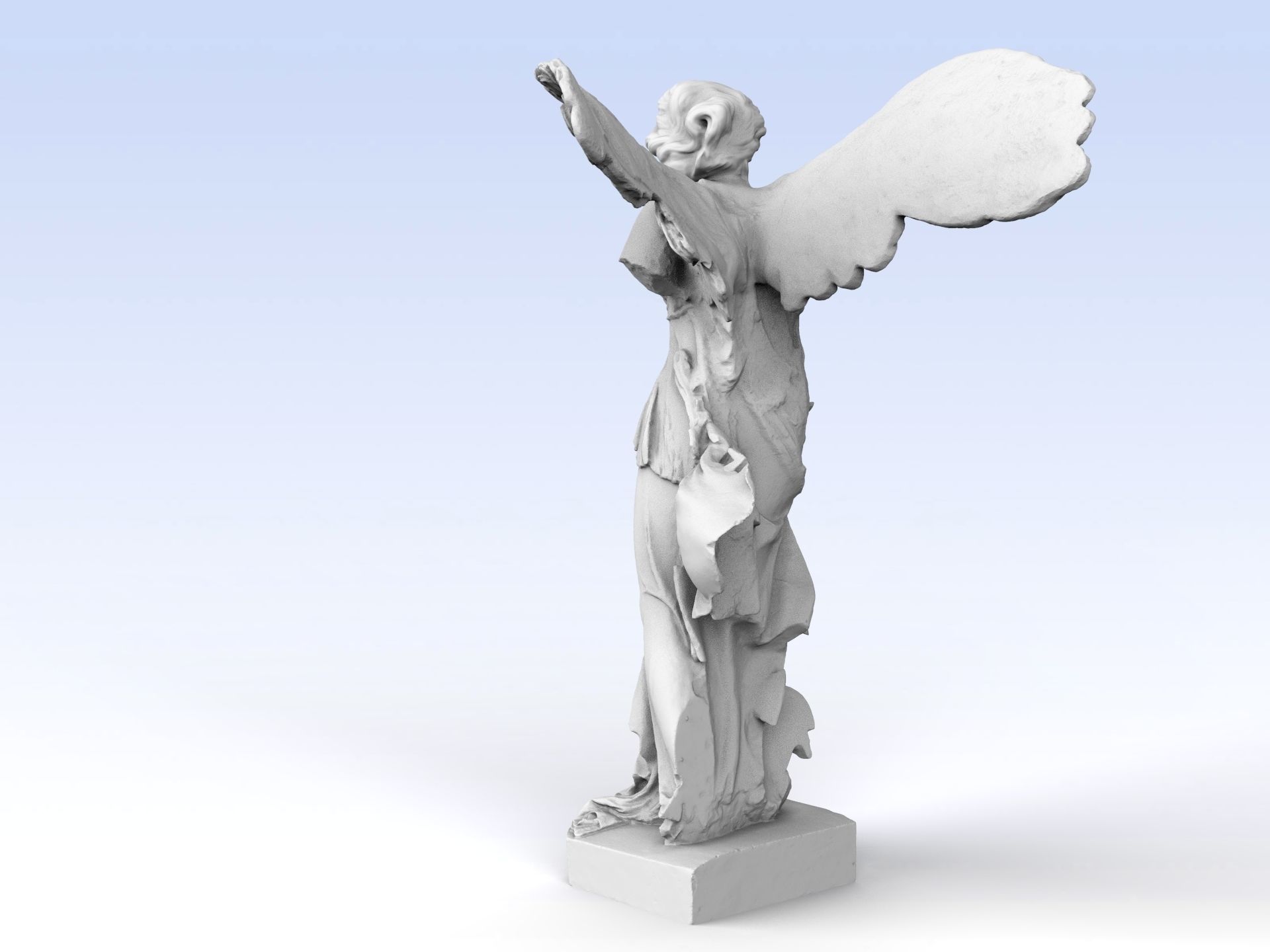 Winged Victory of Samothrace with a head 3D print model_8