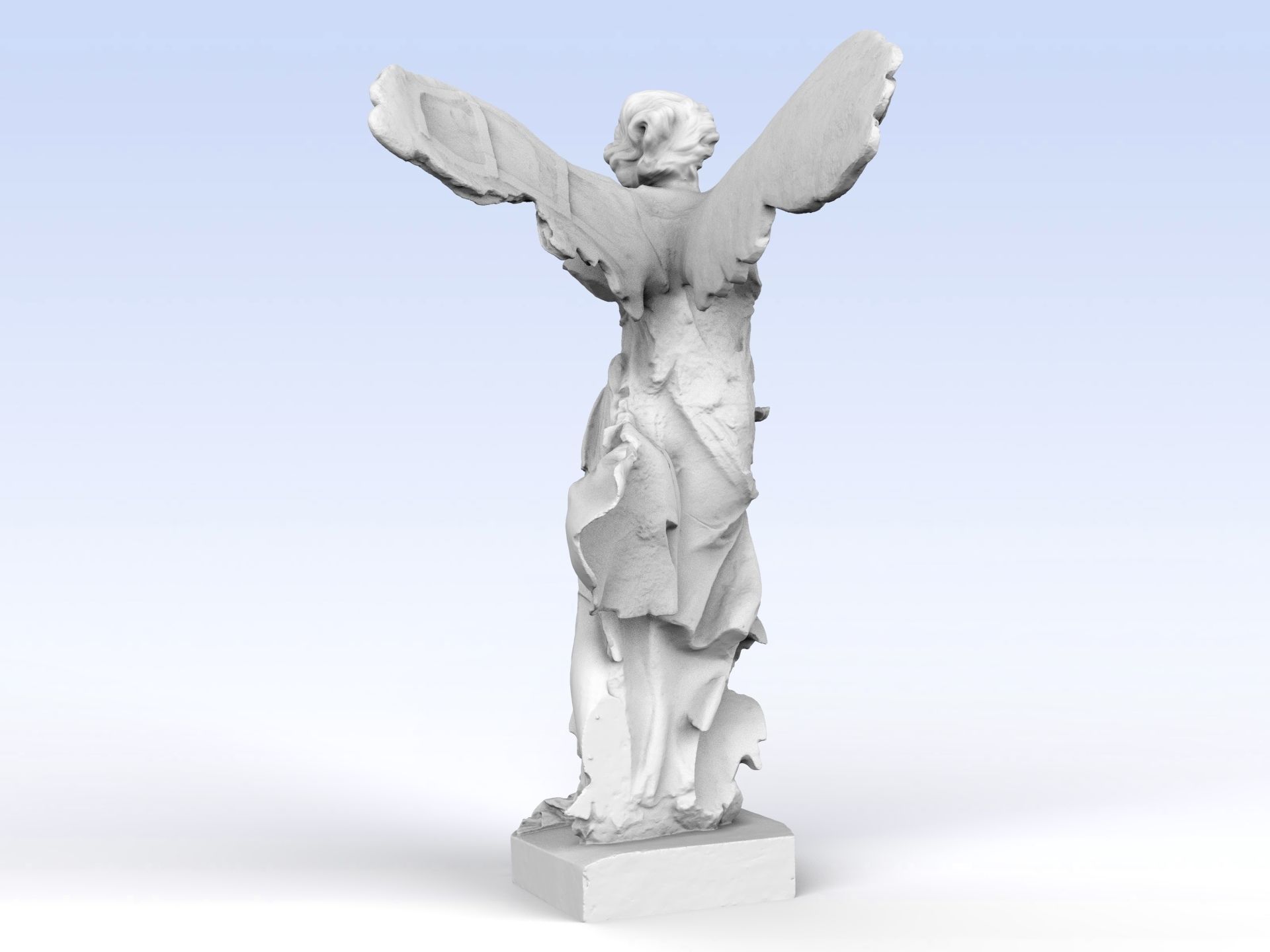Winged Victory of Samothrace with a head 3D print model_9