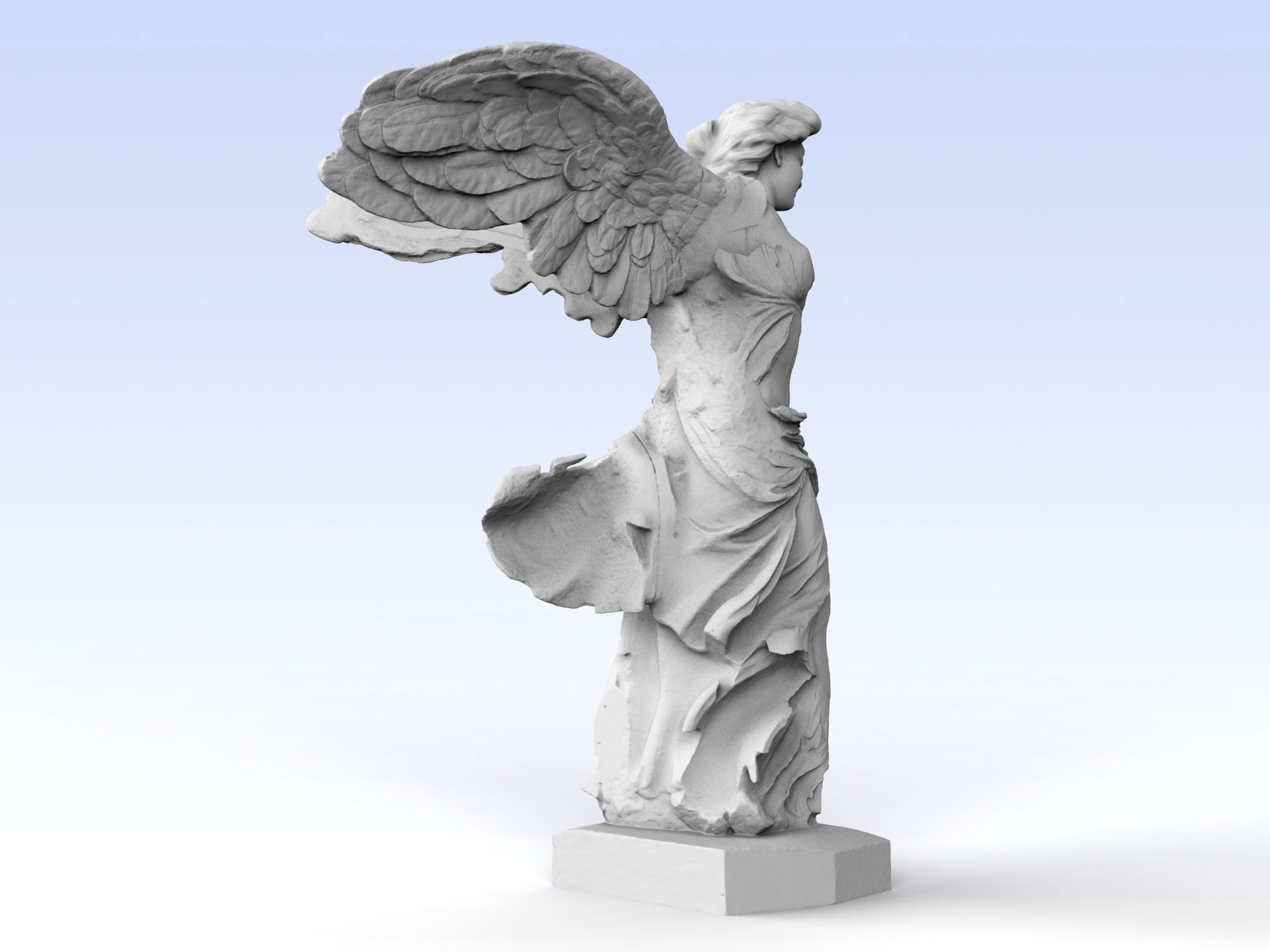 Winged Victory of Samothrace with a head 3D print model_11