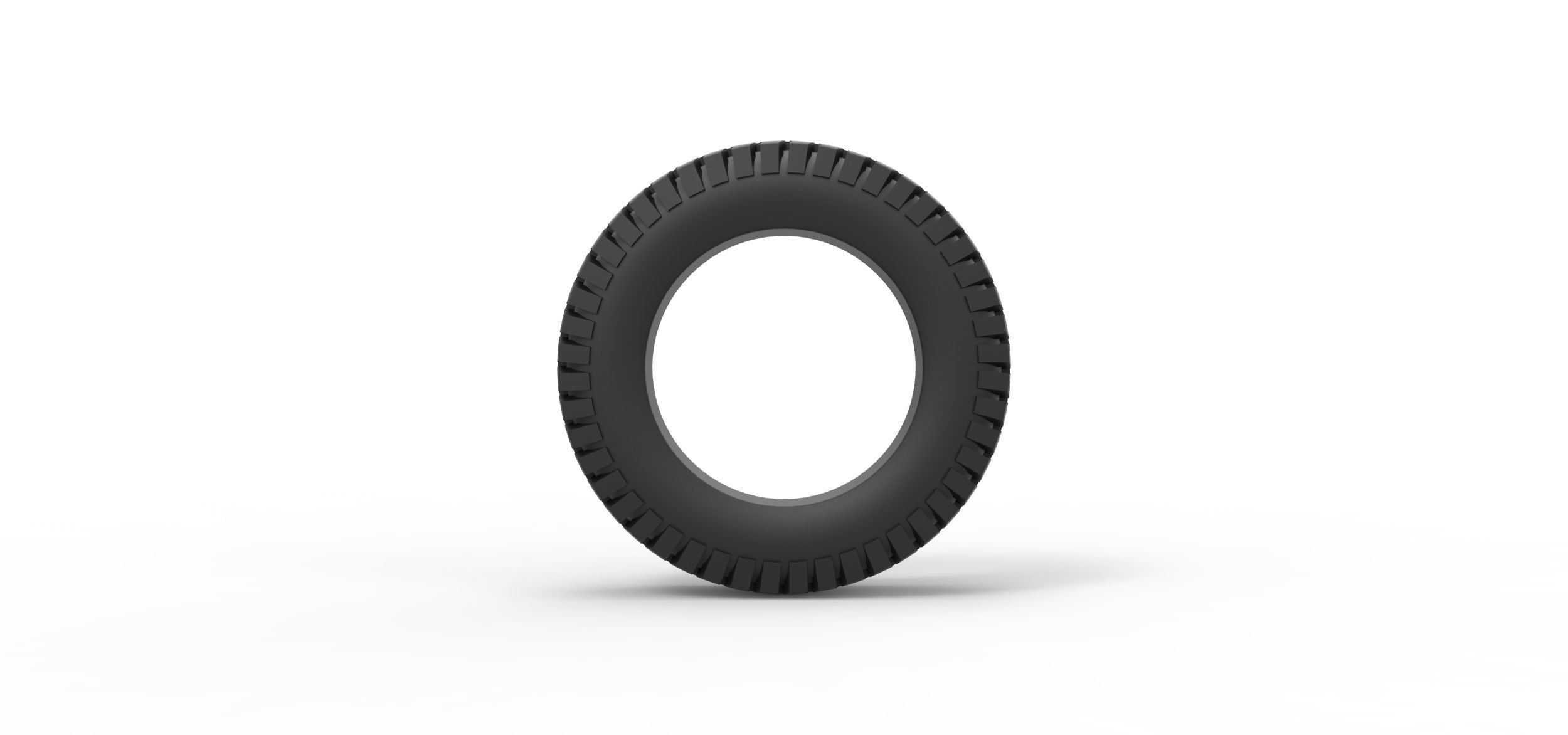 Military tire 8 Scale 1 to 10 3D print model_4