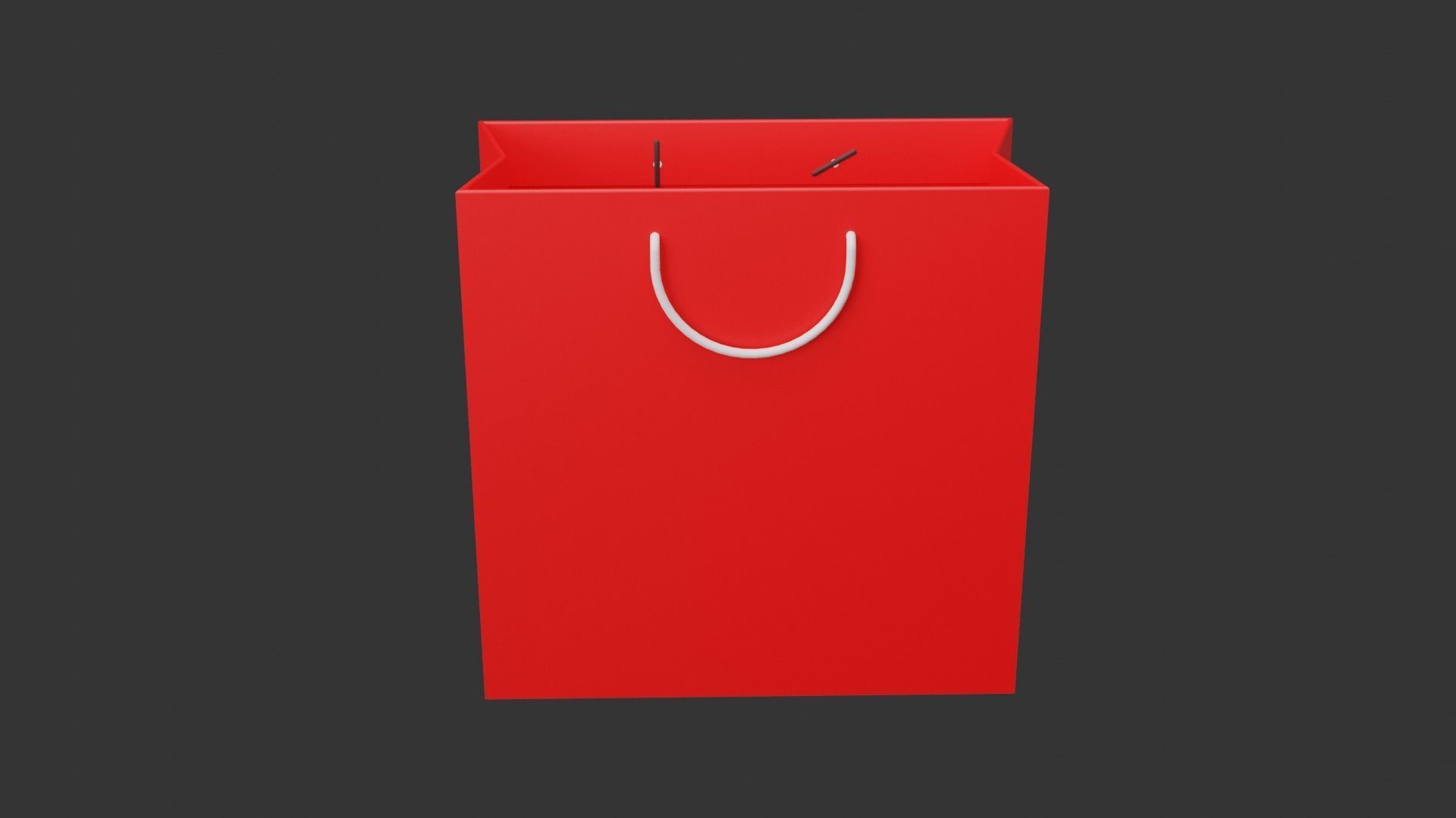 Red Bag Low-poly 3D model_12
