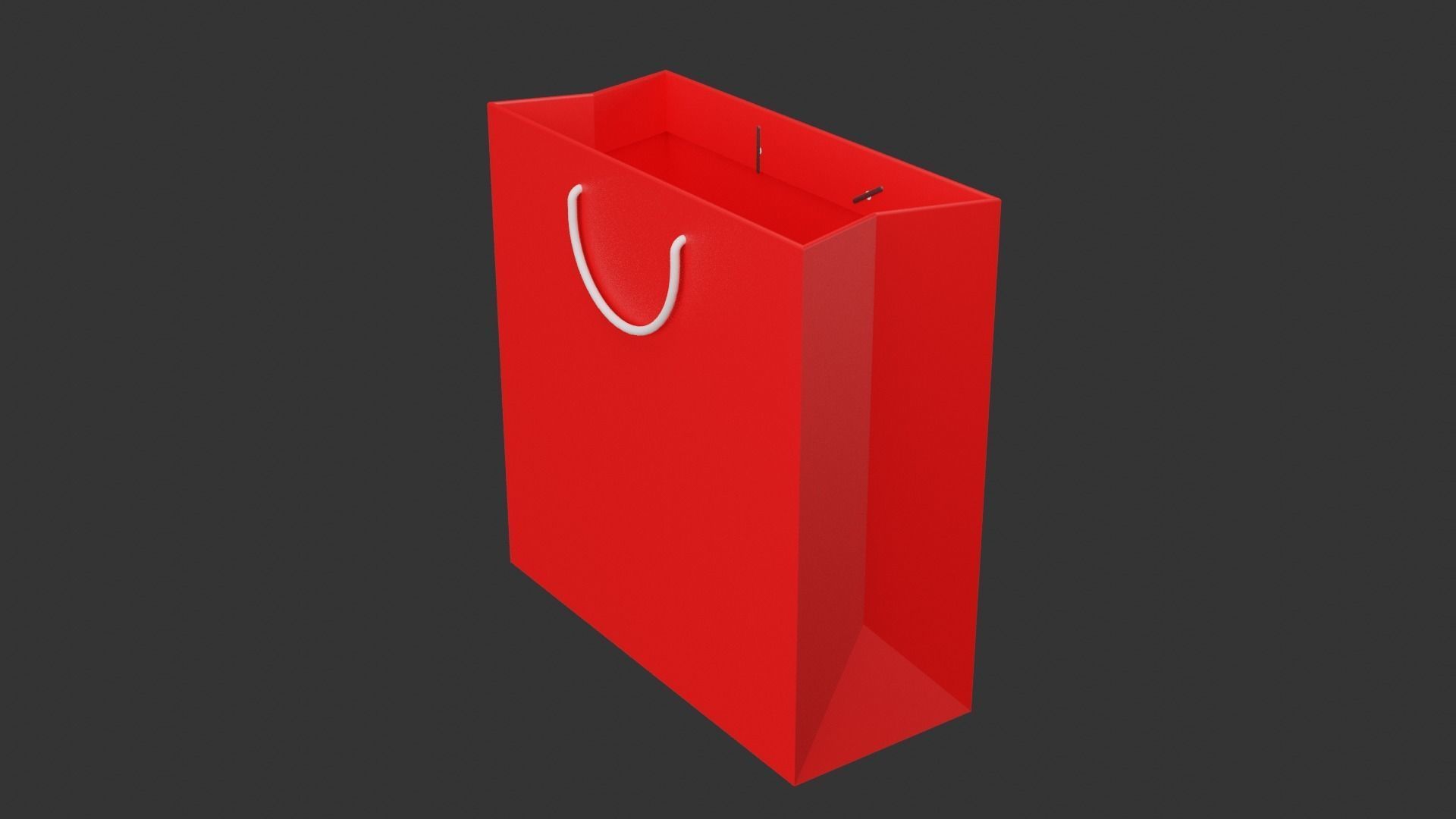 Red Bag Low-poly 3D model_4