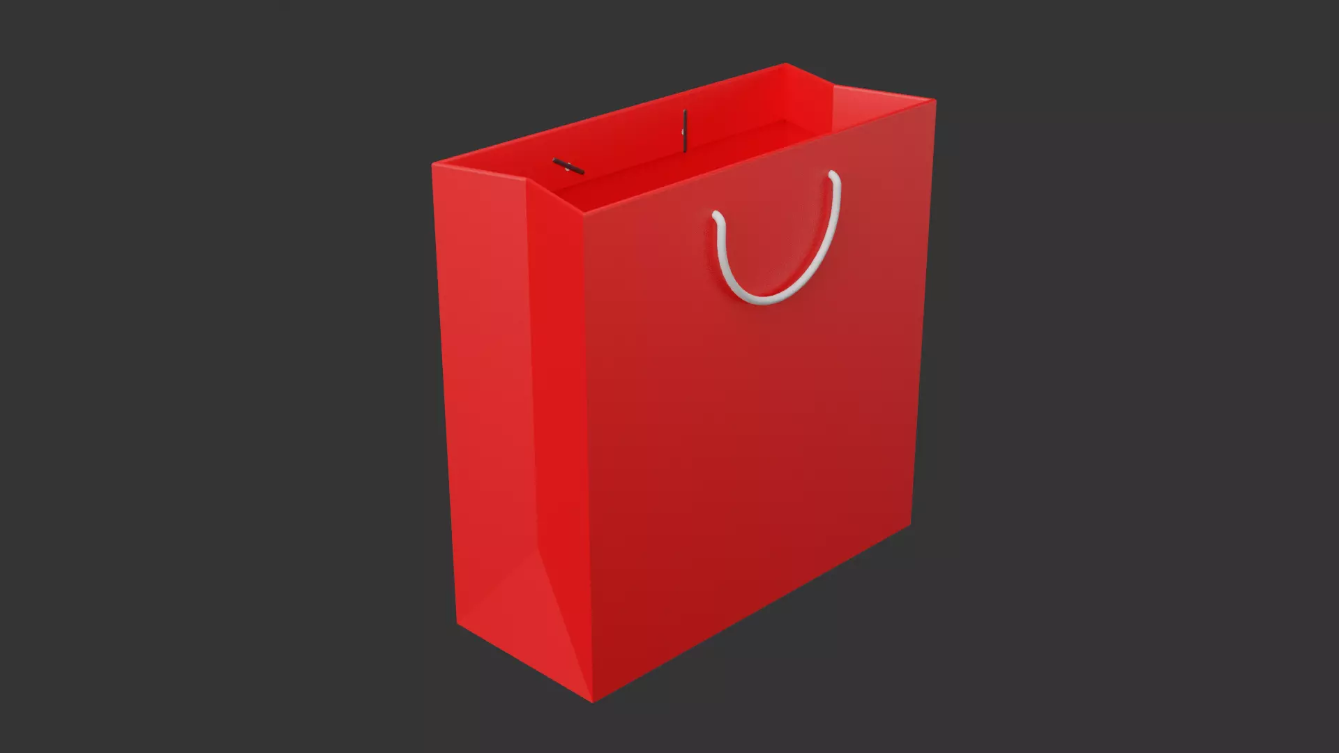Red Bag Low-poly 3D model_0