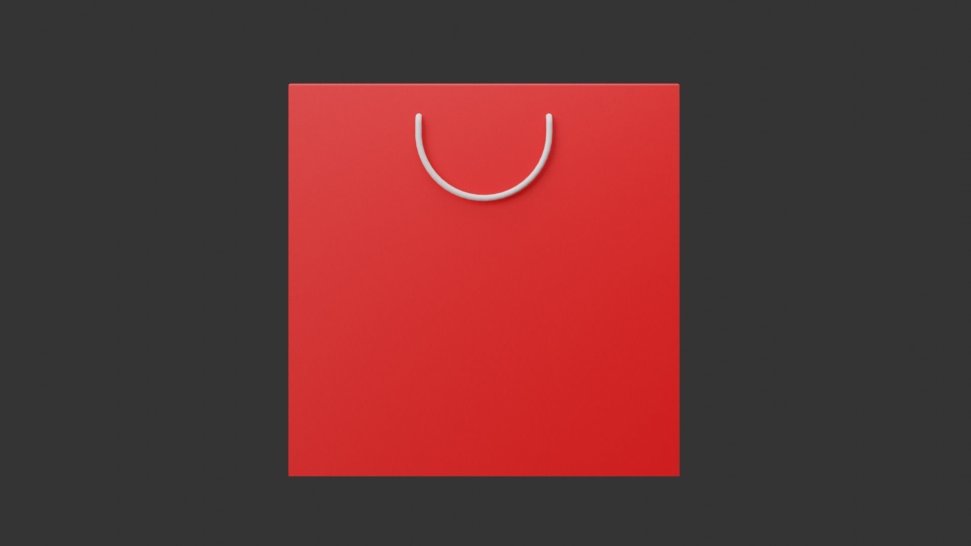Red Bag Low-poly 3D model_10