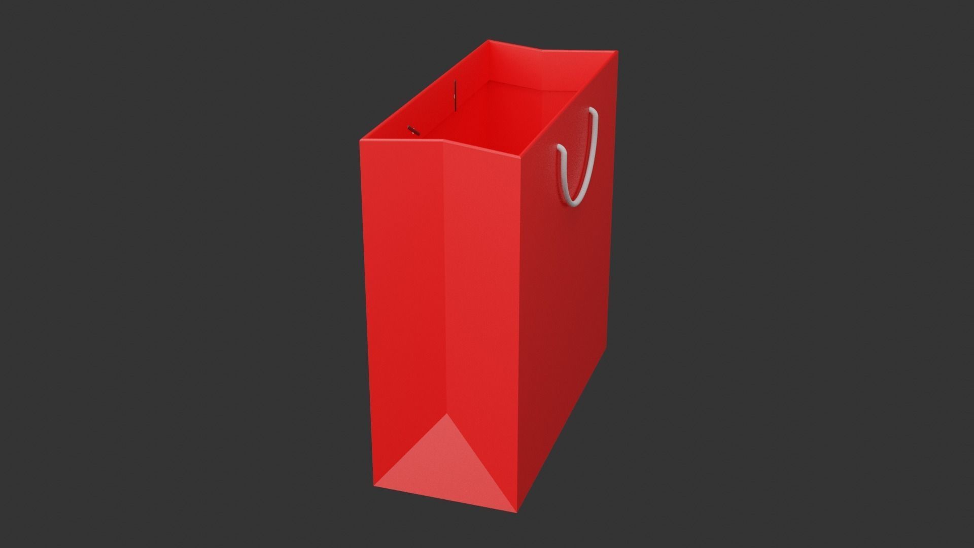Red Bag Low-poly 3D model_2