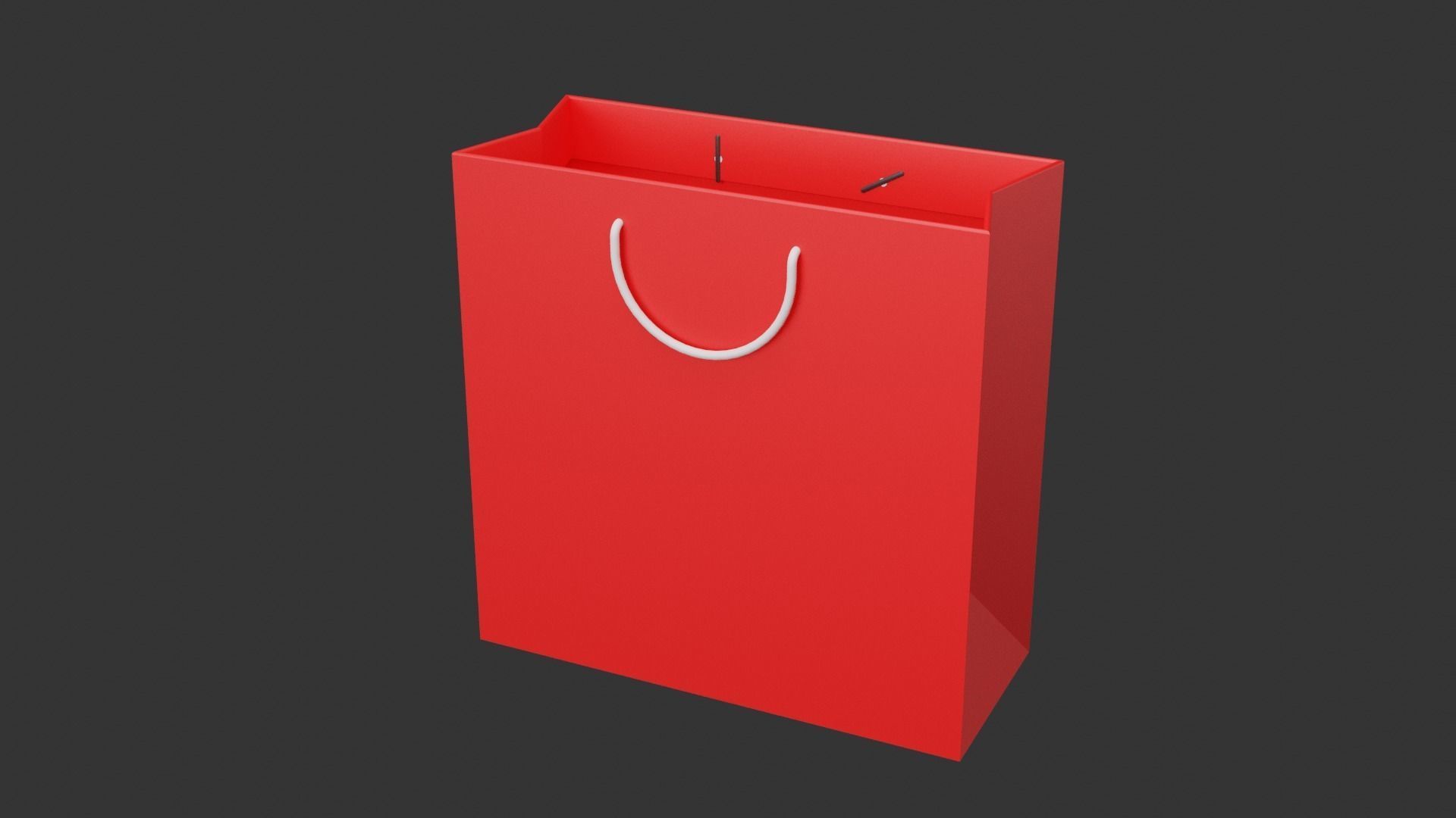 Red Bag Low-poly 3D model_6