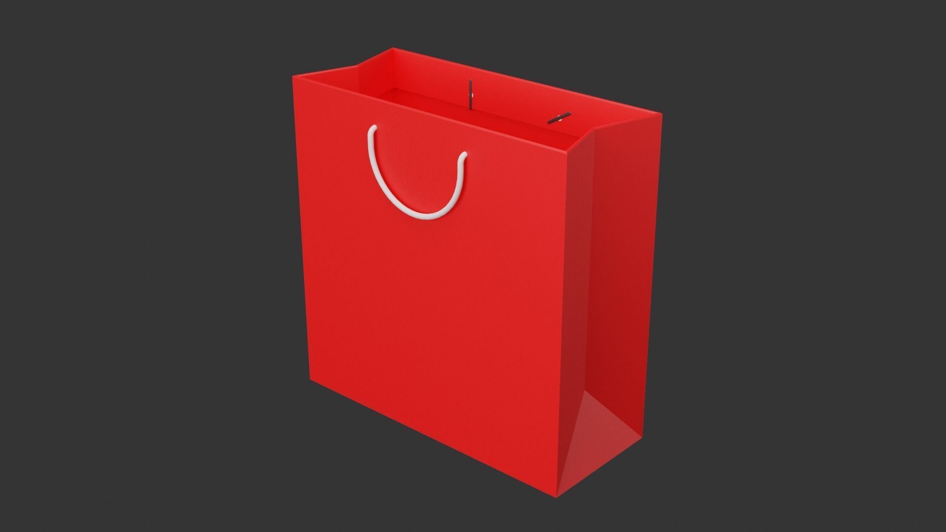 Red Bag Low-poly 3D model_5