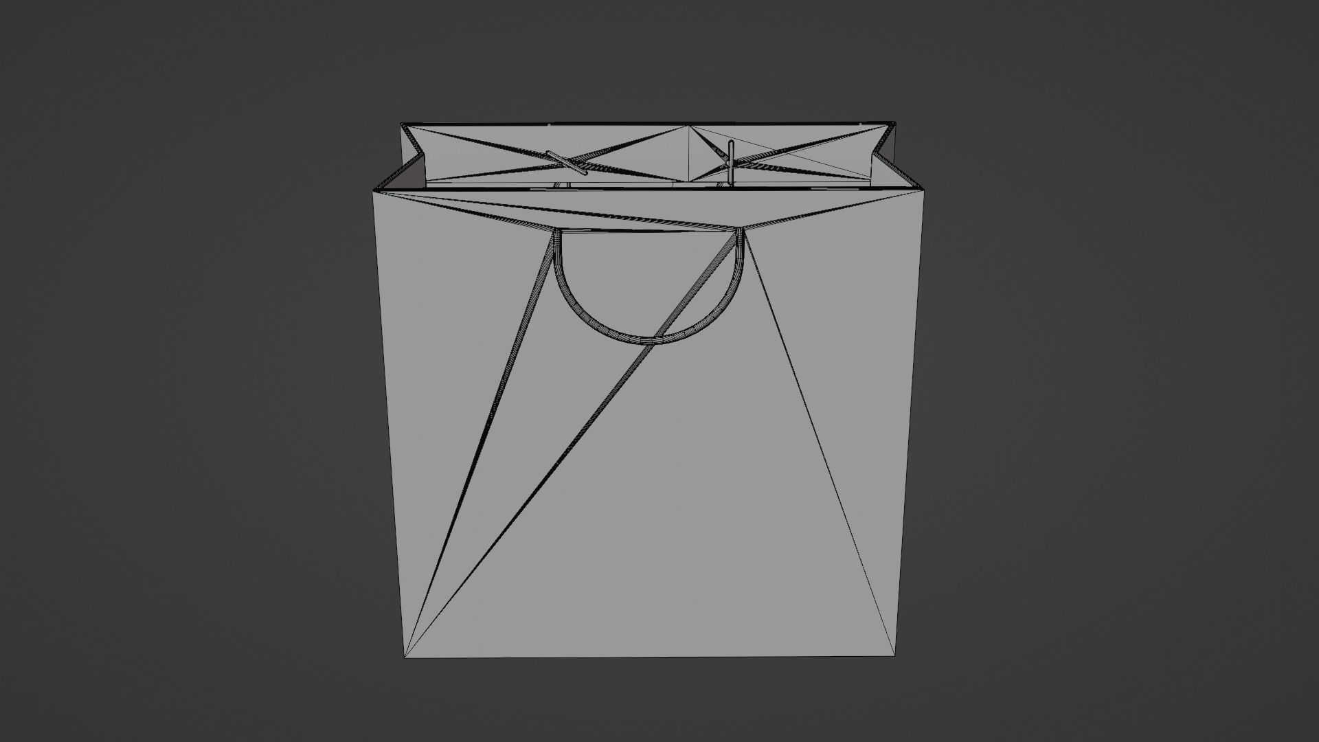 Red Bag Low-poly 3D model_8