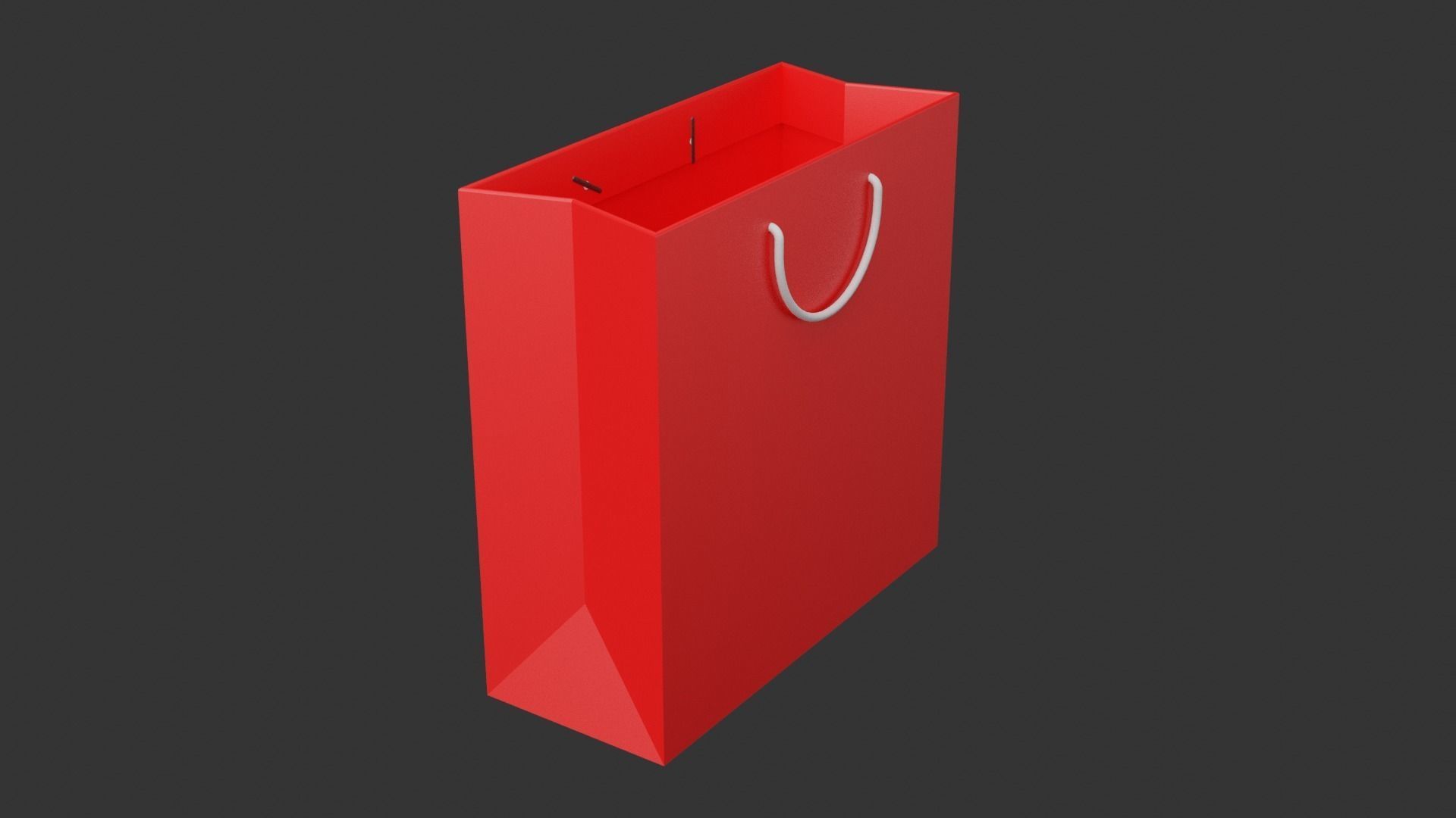 Red Bag Low-poly 3D model_1