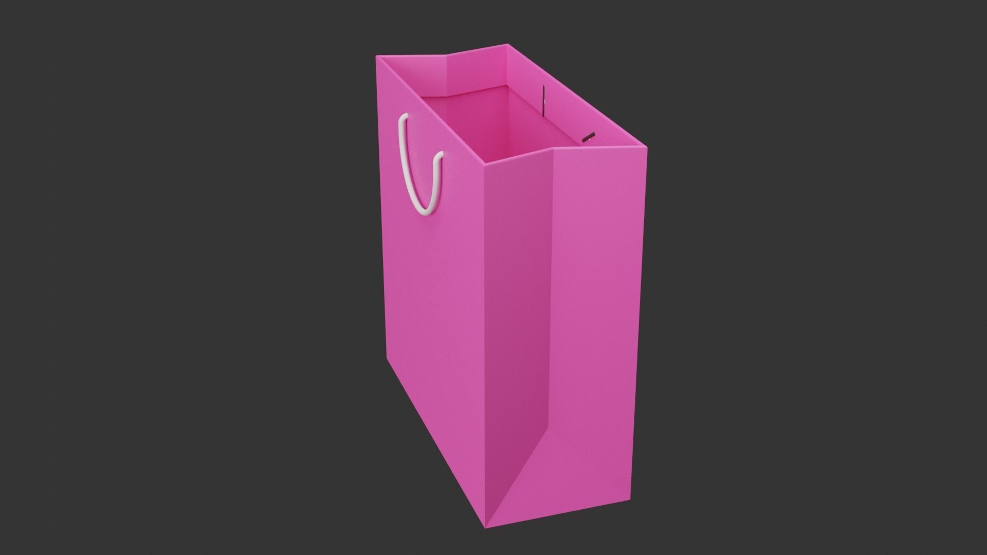 Pink Bag Low-poly 3D model_9